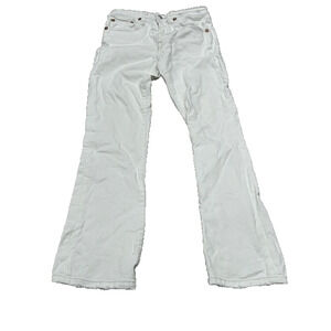 R13 Womens Jeans Flare Leg Kick Fit Japanese Fabric Denim Mid Rise White Size 24